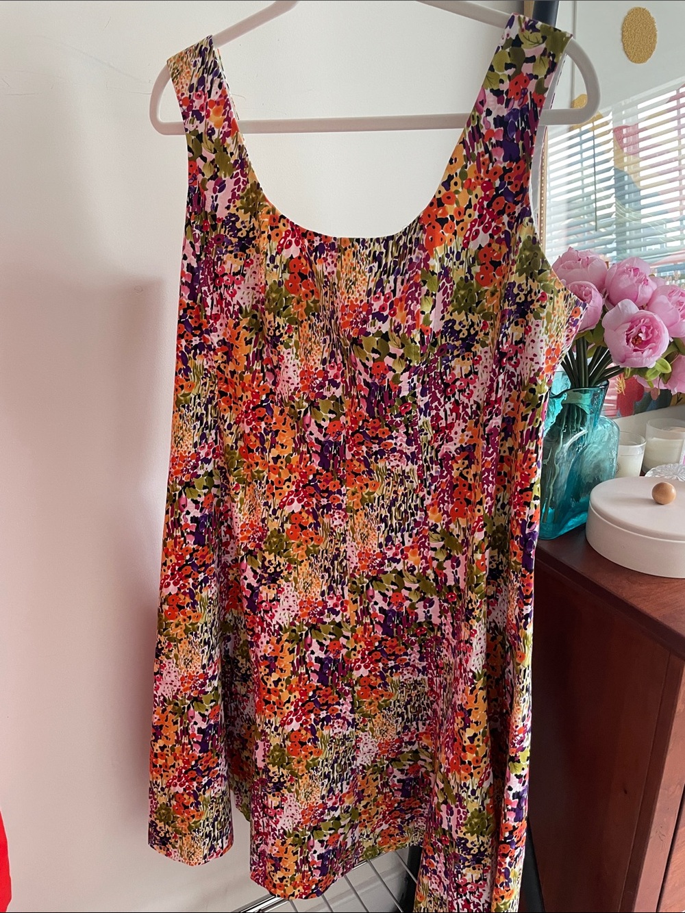 Nine West Multicolor Floral Scoop Dress